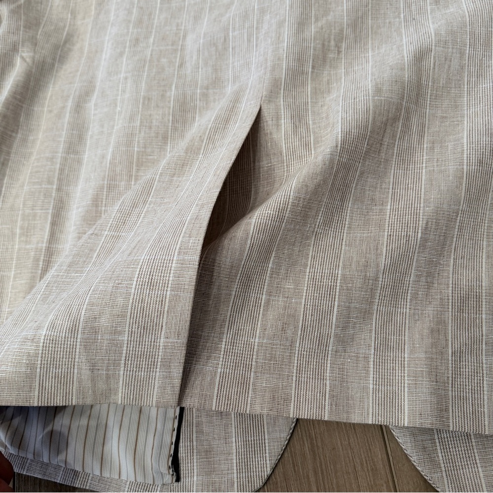 Banana‎ Republic Men Beige Linen Cotton Blazer Sport Jacket 44R 2 Button Lined - Picture 13 of 15
